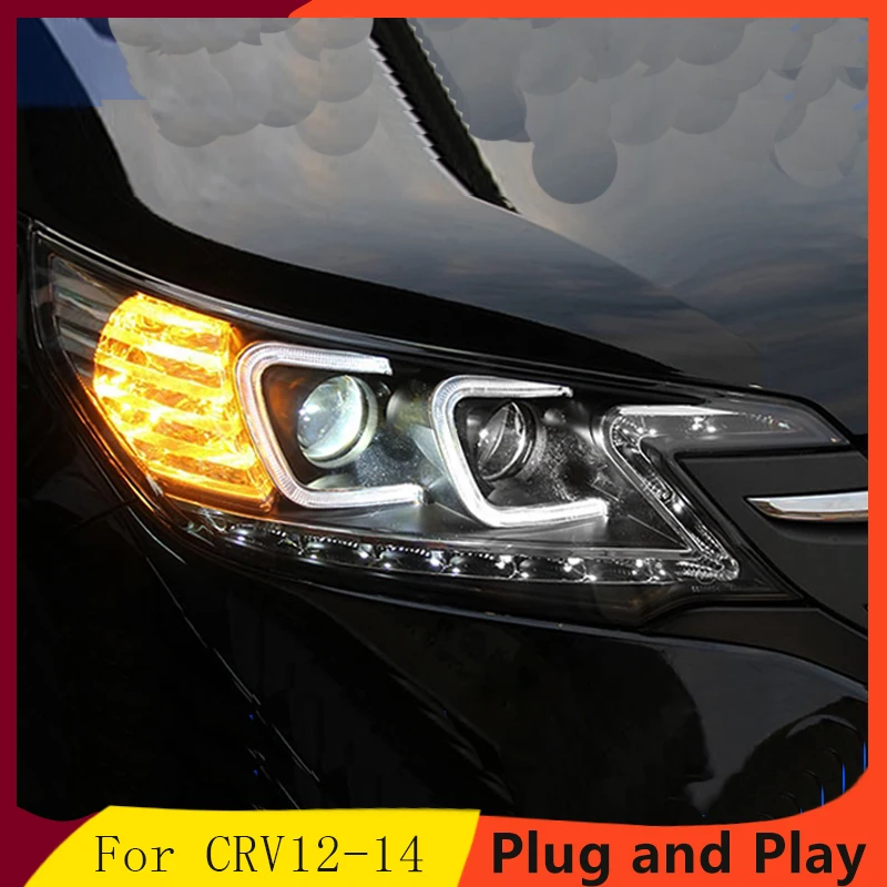 Стайлинг автомобиля для Honda CRV CR V Led передняя фара s 2012 2014 с двумя C ангельскими