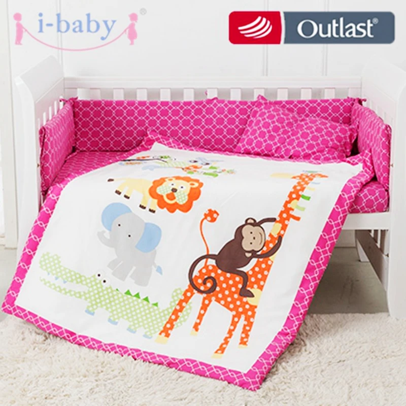 Комплект постельного белья i baby из 9 предметов хлопковая простыня с рисунком