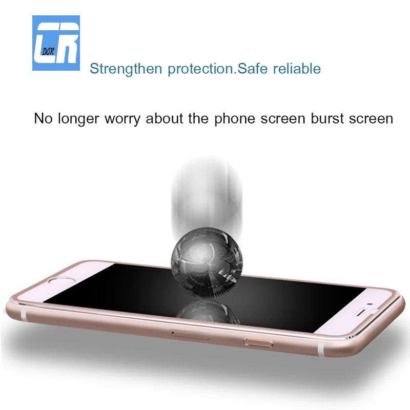 DCR 9H полное покрытие закаленное стекло для iphone 6 6s Защита экрана 8 7 Закаленное
