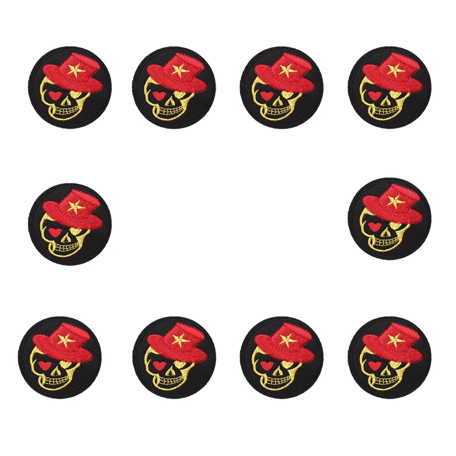 10 шт. патчи с изображением клоуна черепа для куртки в стиле панк|Заплатки| |