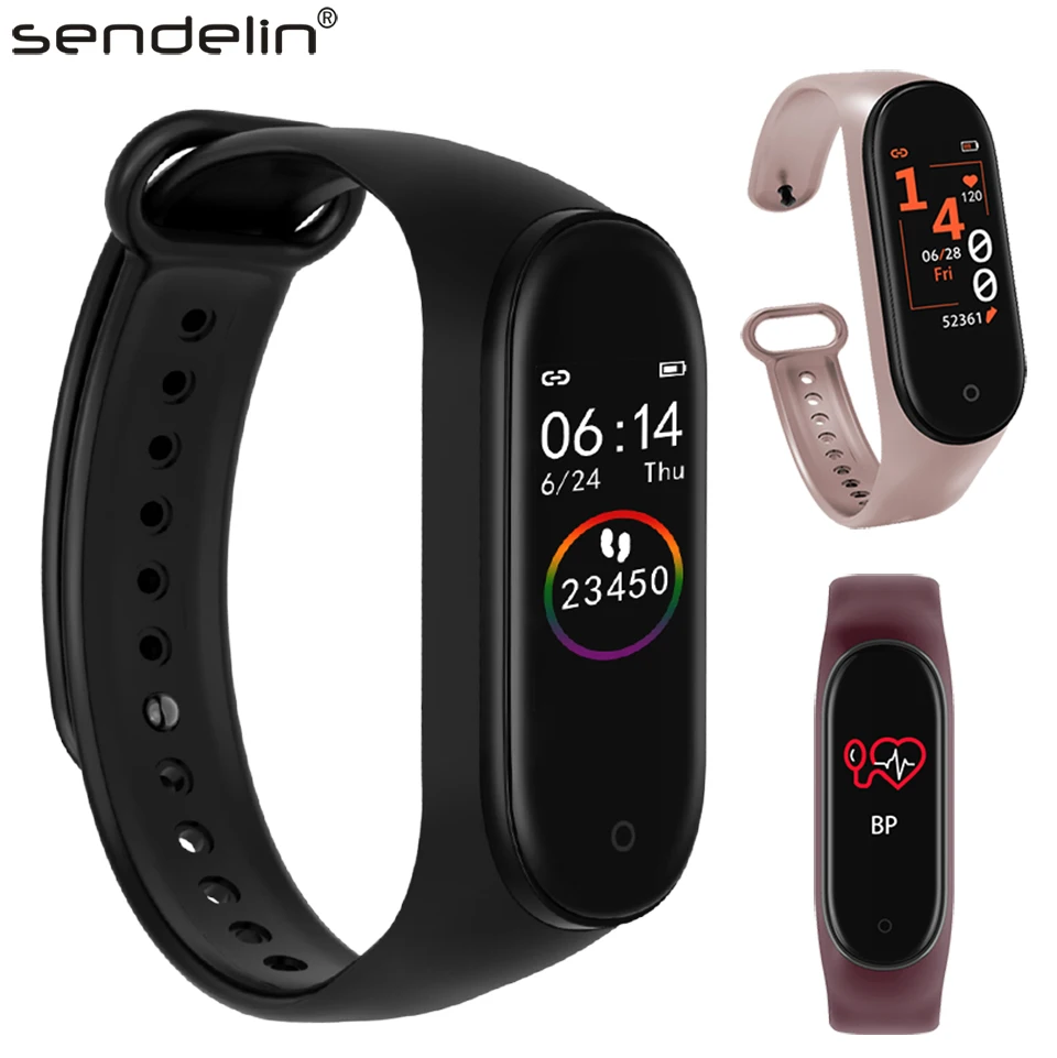 Спортивный трекер M4 для мужчин и женщин Смарт-часы с измерением давления