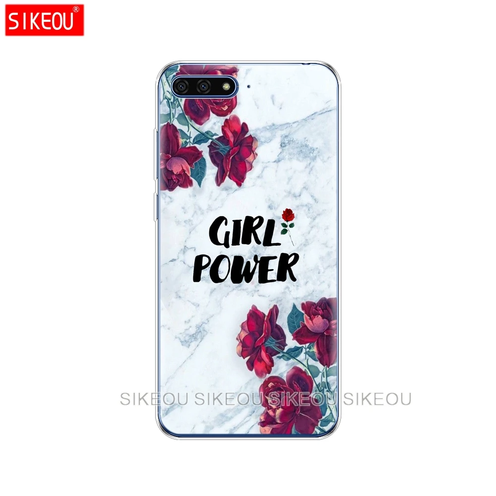 Силиконовый чехол для телефона Huawei Honor 7A PRO 7C Y5 Y6 Y7 Y9 2017 2018 Prime Girl Power|Бамперы| |