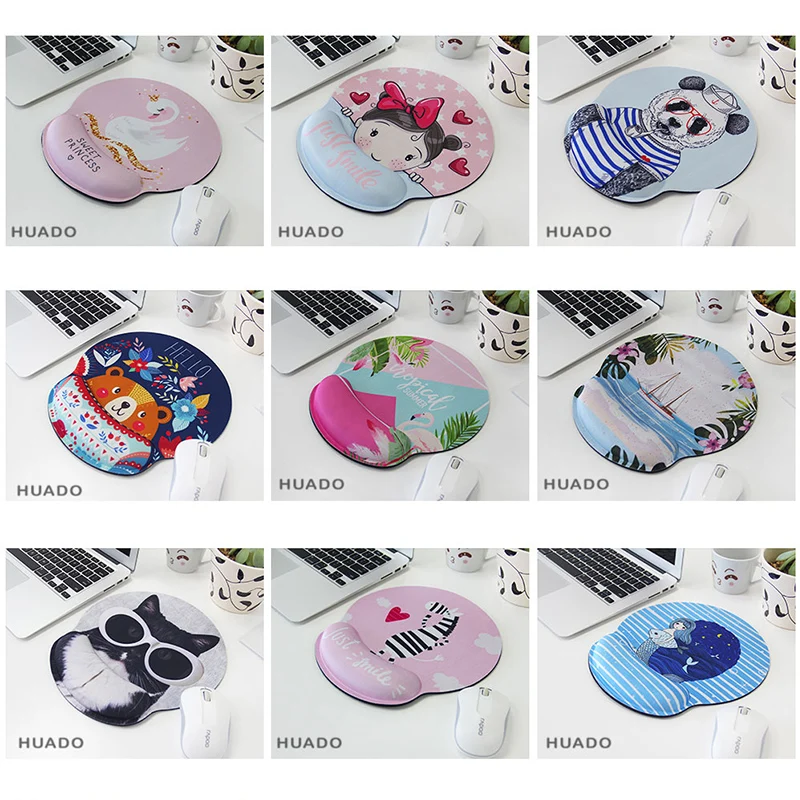 

Cute Memory foam comfort mouse pad wrist protect thicken mouse mat with wrist rest support pad for girls/gamer/work/office/lol