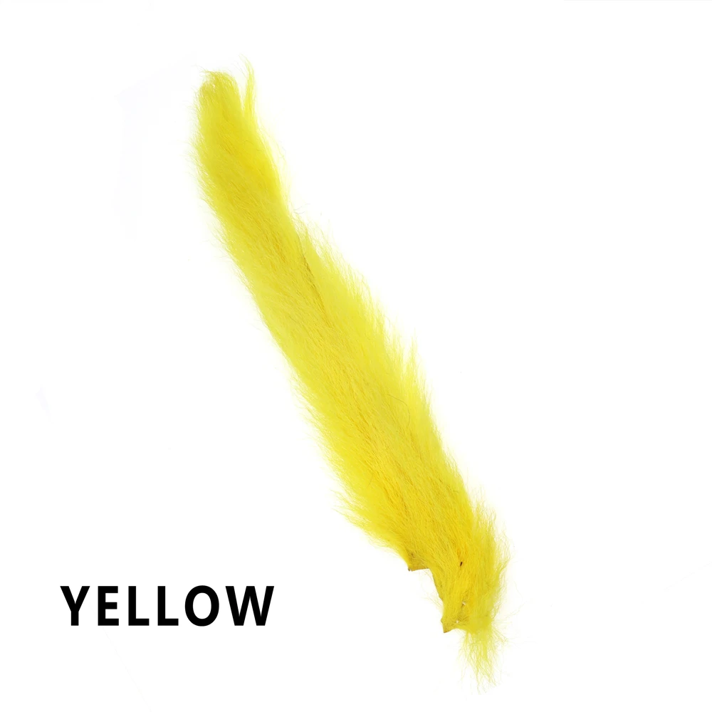 Yellow Bimoo завязывание теленка хвост волос для Wulff Trudes парашют сухой муха маленькие пряжки Связывание крылья стример материал - Цвет: Yellow