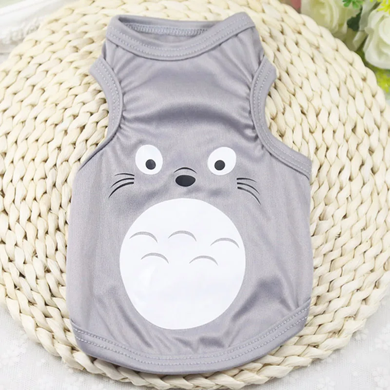 Vest-Totoro Модный костюм для домашних животных; Летний жилет для кошек; удобная толстовка с капюшоном; Gotos; Одежда для кошек; пальто каттена; одежда для кеди; свитер; наряд - Цвет: Vest-Totoro