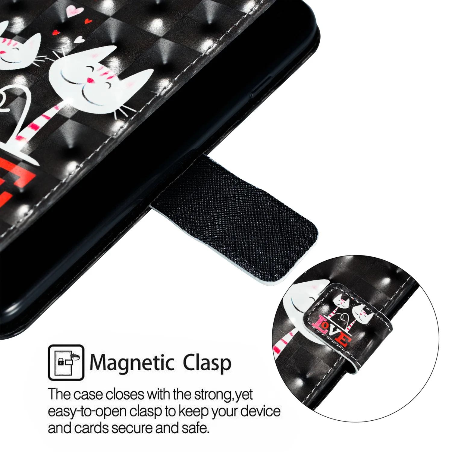 Luxury Magnetic Clasp Wallet Stand PU Leather Bag Cover Flip Phone Case 3D Pattern Butterfly For iPhone X XS XR XSMAX |