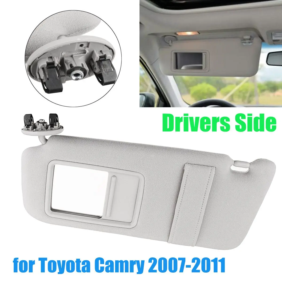 Для Toyota Camry 2007 2008 2009 2010 2011 передний левый со стороны водителя солнцезащитный козырек без люк