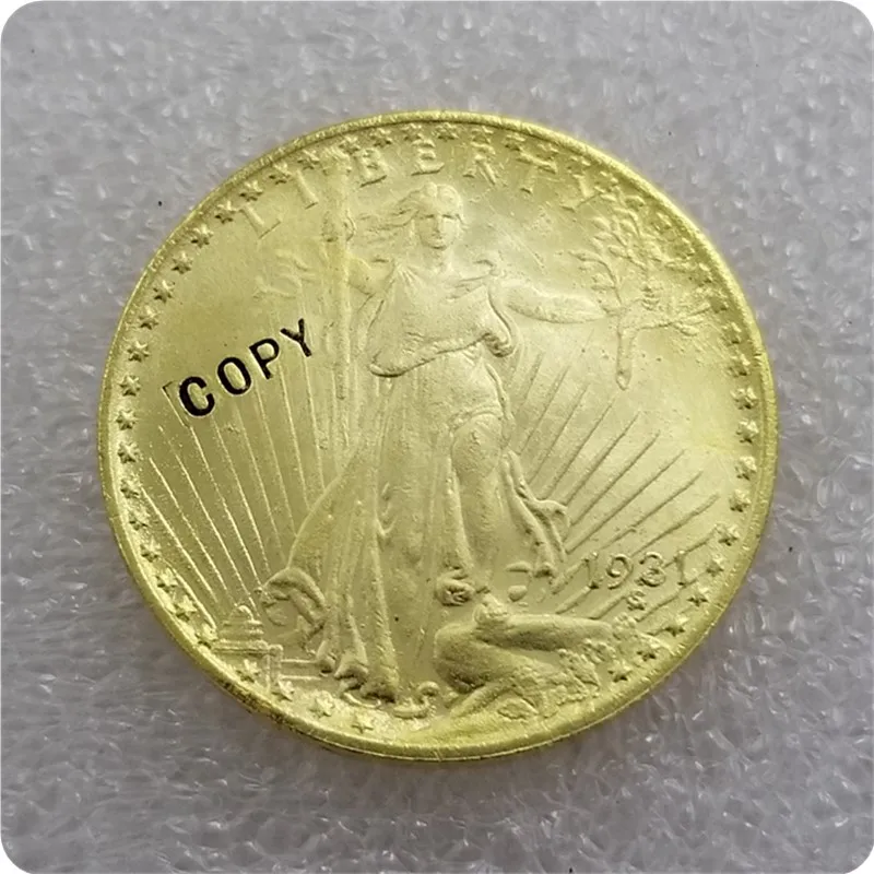 США 1920S-1933$20 Святого гауденса двуглавый орёл имитация монеты памятные монеты-копии монет медаль коллекционные монеты - Цвет: 1931