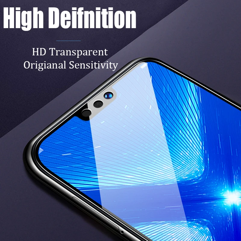 Защитное стекло закаленное 9D для Huawei Honor 8x 8c 8a pro 8s|Защитные стёкла и плёнки