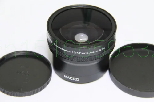 58 мм 0.25x Широкий Рыбий глаз рыбий + 12 5 макрообъектив 2 0 черный|58mm wide lens|wide angle lens