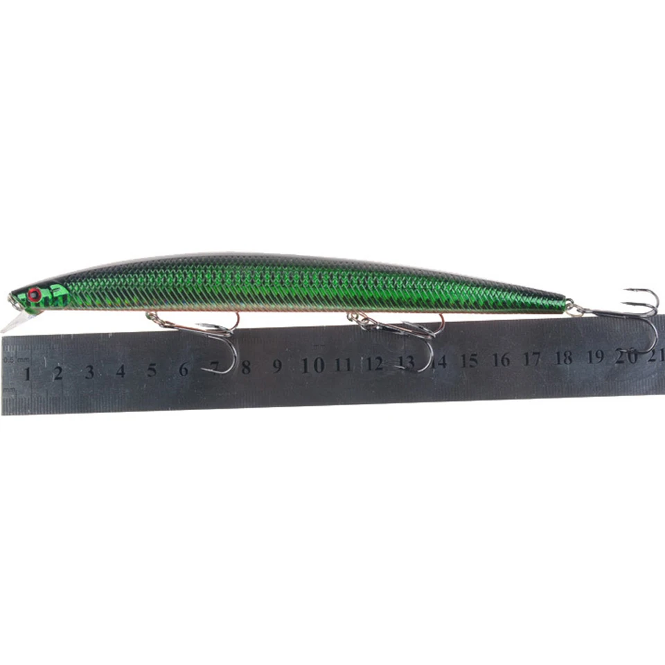 Best selling 1pcs 18cm 24g big long fish Minnow sea fishing lure bait 3D eyes Strong hooks lures for | Спорт и развлечения