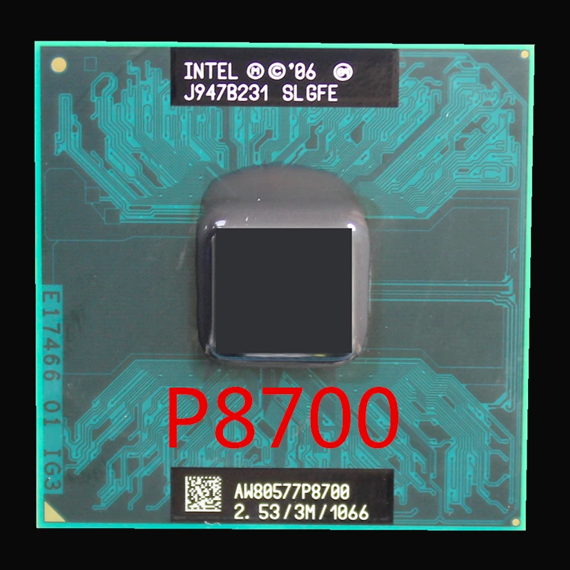 Двухъядерный процессор intel Core P8700 2 5 ГГц 3 Мб кэш памяти разъем p для ноутбука
