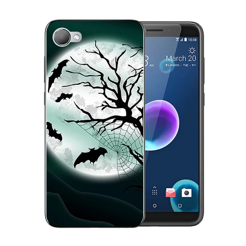 5 дюймов для HTC Desire 12 Capa Space Moon Pattern Мягкий ТПУ силиконовый чехол с полной защитой