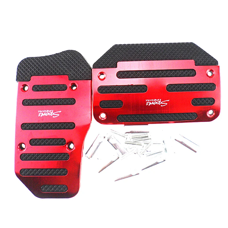 Универсальная противоскользящая Автомобильная педаль серебристого, синего, черного цвета, набор педалей сцепления тормоза для автомобиля, педаль акселератора для автомобиля