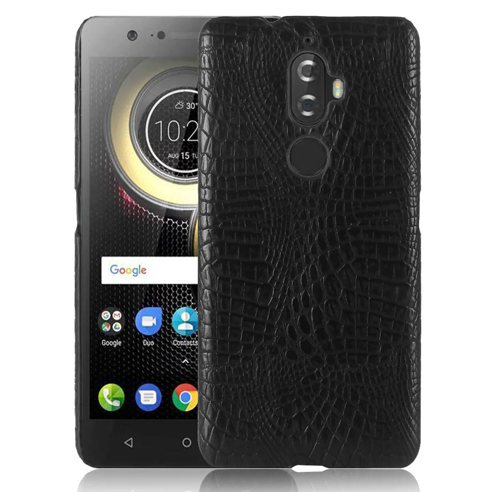 Жесткий чехол из крокодиловой кожи для Lenovo K8 Plus чехлы жесткая задняя крышка с