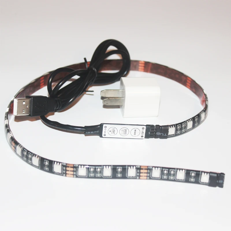 Водонепроницаемая светодиодная лента USB 5 в RGB лампа 5050 SMD 1 м 2 3 регулируемая