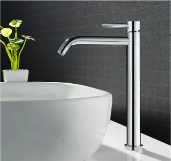 Free Shipping hot and cold basin faucet bathroom faucet basin mixer bathroom sink faucet tall chrome brass crane faucet