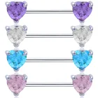 Alisouy 1 шт. прозрачный кристалл сердце соска кольцо для соска Пирсинг Mamilo сексуальные женские кольца на соски Покрытие Сталь пирсинг ювелирные изделия для тела