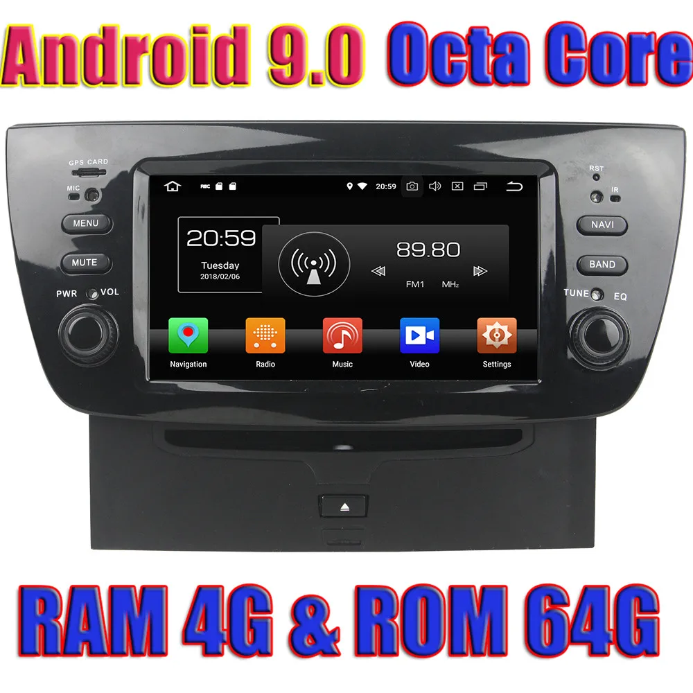 

WANUSUAL 6.1" Octa Core Android 9.0 GPS Navigation for Fiat DOBLO 2010 2011 2012 2013 2014 Stereo Auto DVD Radio Player 2Din MP4
