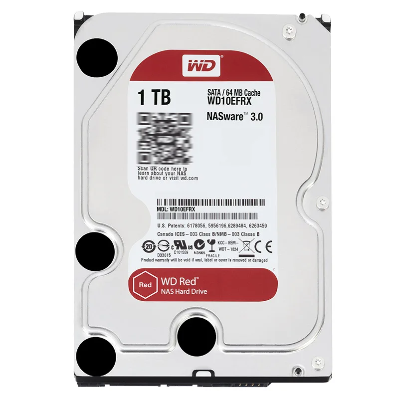 Жесткий диск WD10EFRX 1T Сетевое хранилище 3 5 ''NAS красный ТБ 5400 об/мин 64M кэш SATA III 6