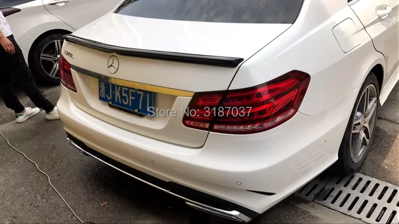 Для Benz W212 E320L E260L E300L E63 Спойлер ABS пластиковый Неокрашенный цвет задний спойлер на крышу крыло багажника губы крышка багажника автомобиля Стайлинг