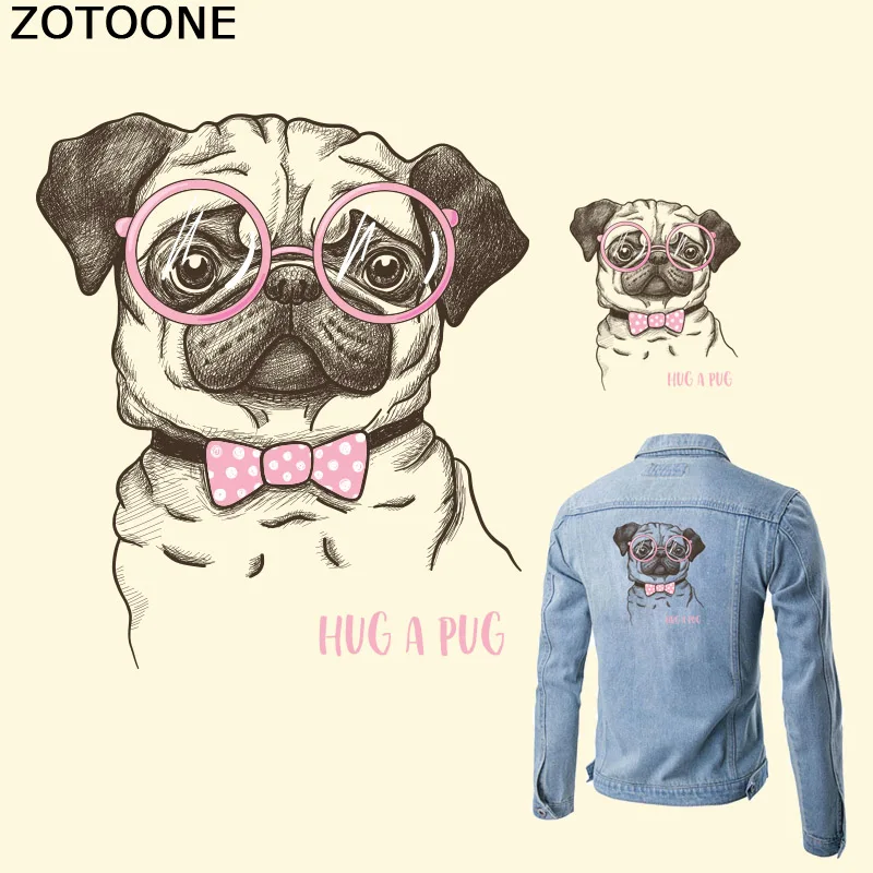 ZOTOONE собака патч HUG чашкой футболка передачи бумага Железо на уровень моющиеся