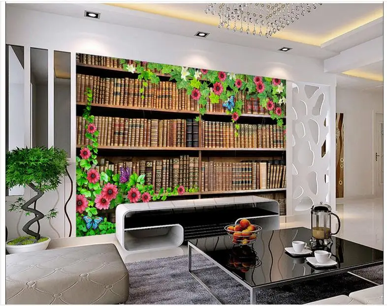 3D photo wallpaper custom 3d wall mural fashion Rose 3 d TV setting shelf paper living room | Обустройство дома