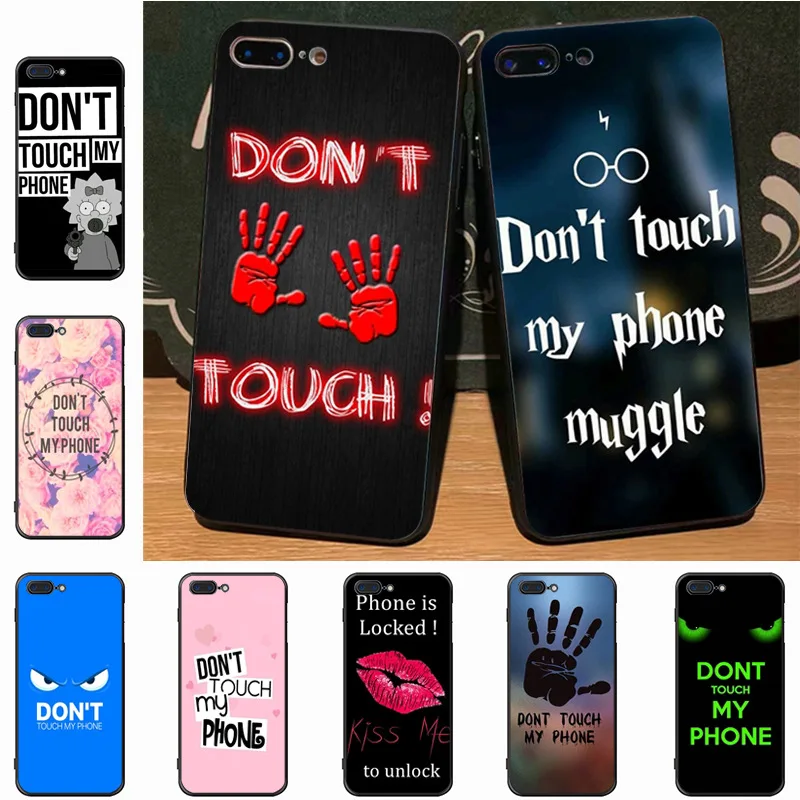 Yinuoda и надписью don't touch my phone (не трогай мой мягкий резиновый чехол на заднюю