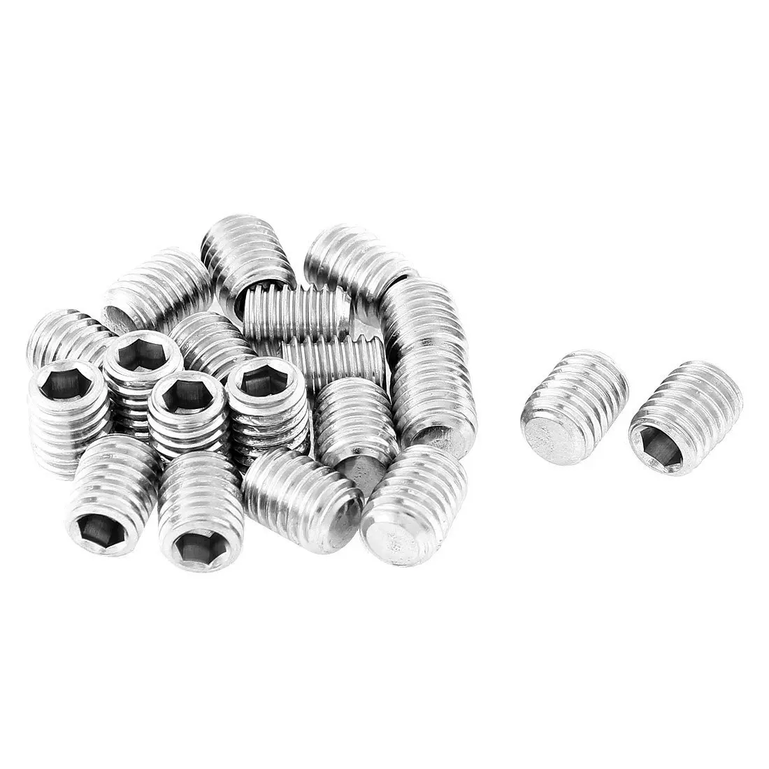 M8x10mm шаг 1 25 мм Шестигранная розетка из нержавеющей стали 304 Плоский Безголовый