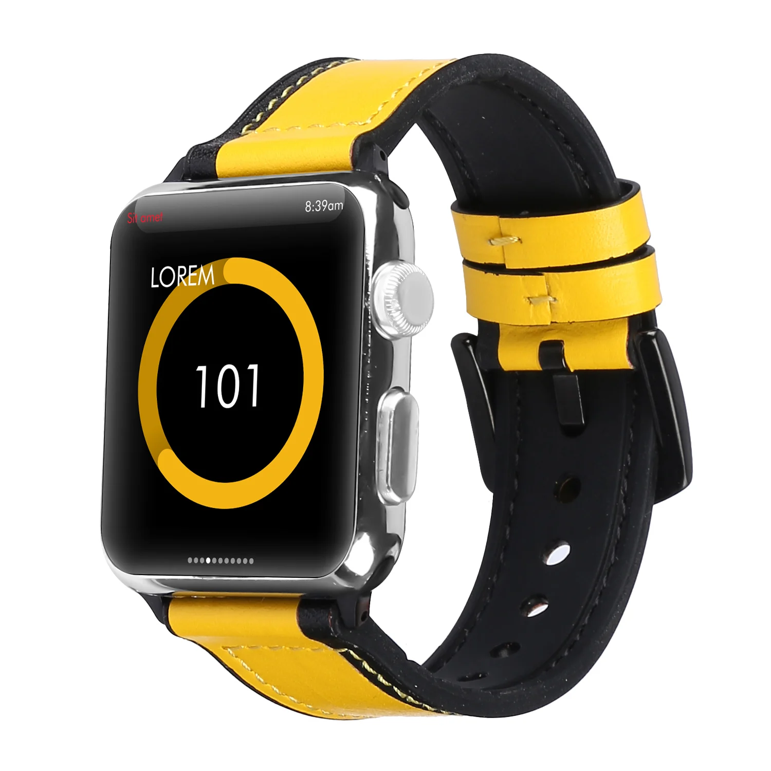 Модный силиконовый кожаный ремешок для Apple watch series 4/3/2/1 42mm3 8/44/40 мужчин и женщин