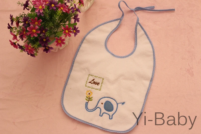 

12PCS/Set YB0017 Elephant Burp Cloths Infant saliva towels Baby bib Baby waterproof bib Free shipping