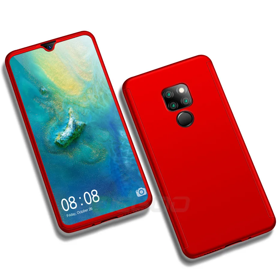 Красный OICGOO 360 Полный чехол для телефона для huawei P20 mate 20 Pro Lite 20X Coque чехол для huawei P30 mate 10 Pro mate 20 X Lite чехол s - Цвет: Красный