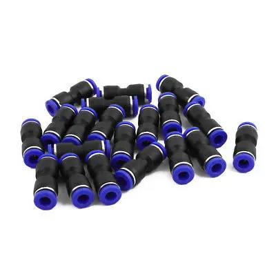 

20Pcs 6mm Dia 2 Way Straight Hose Pneumatic Air Quick Fitting Push In Connector
