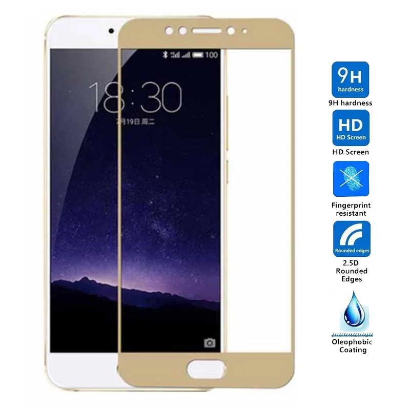 Полное покрытие закаленное стекло для MEIZU U10 U20 MX6 Pro 6 M3s mini M5s Защитная пленка