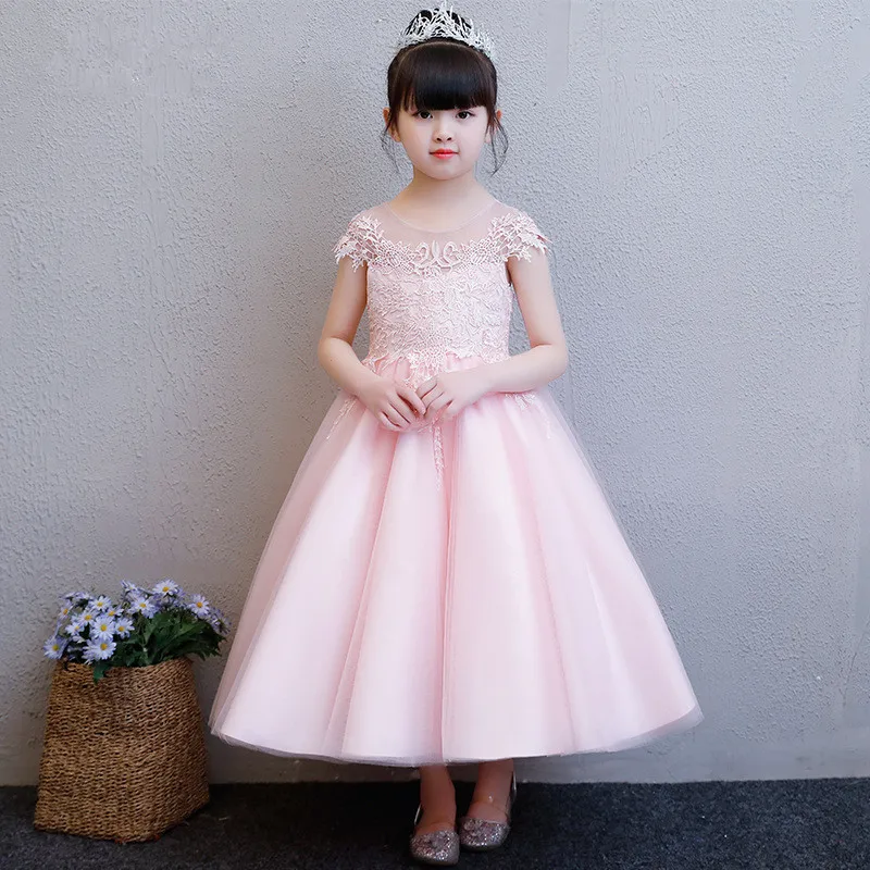 Exquisite Kids Girls Princess Baptism Birthday Dress Teenage Flower Fashion Fancy Elegant Long Wedding Gowns Children Clothing | Детская