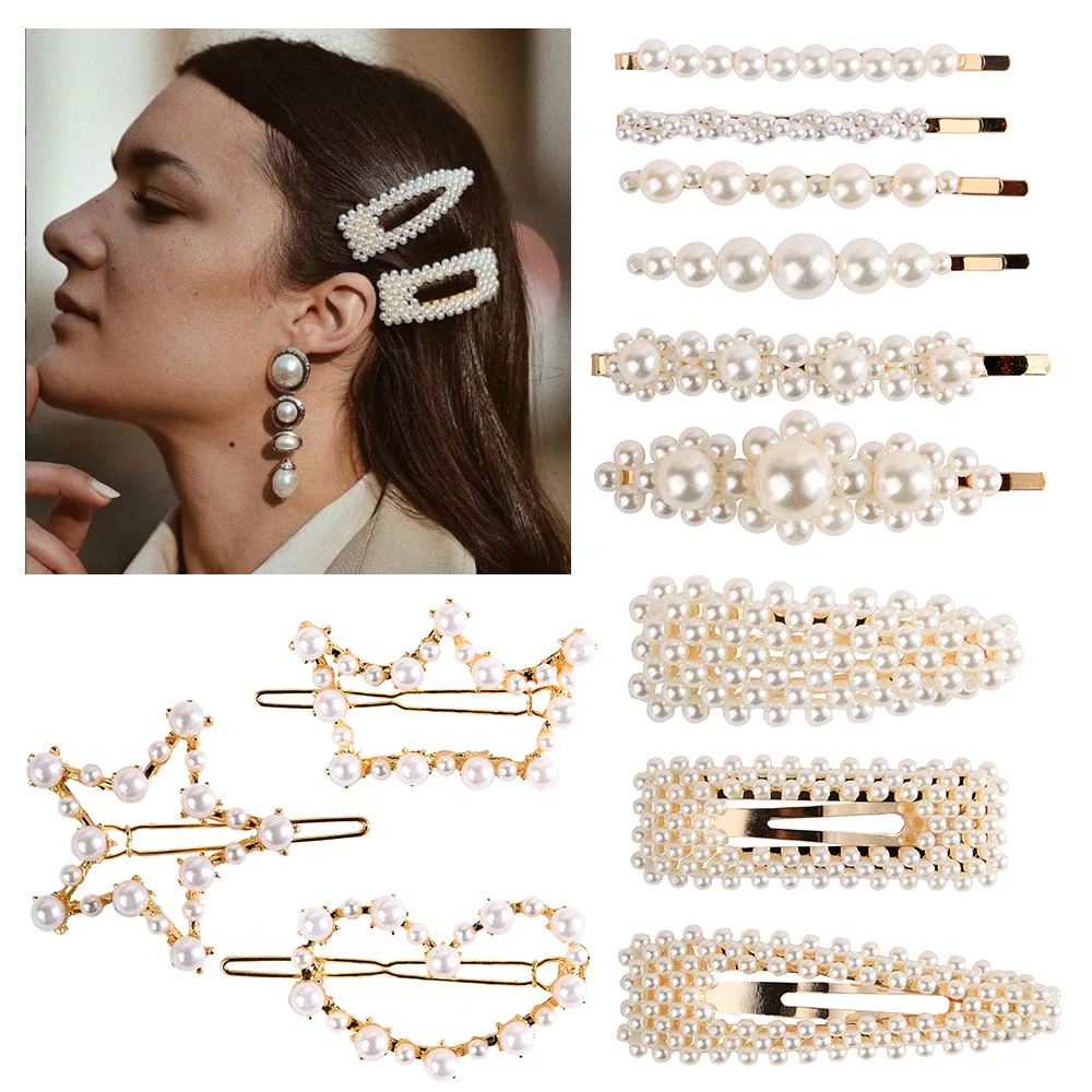 6 12 шт/1 комплект модные заколки для волос с имитацией жемчуга женщин Элегантные