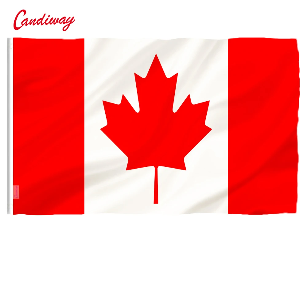 

candiway Dominion of Canada banner Canadian flag Ottawa Canada Day flag red maple leaf CA 90 x 150 cm