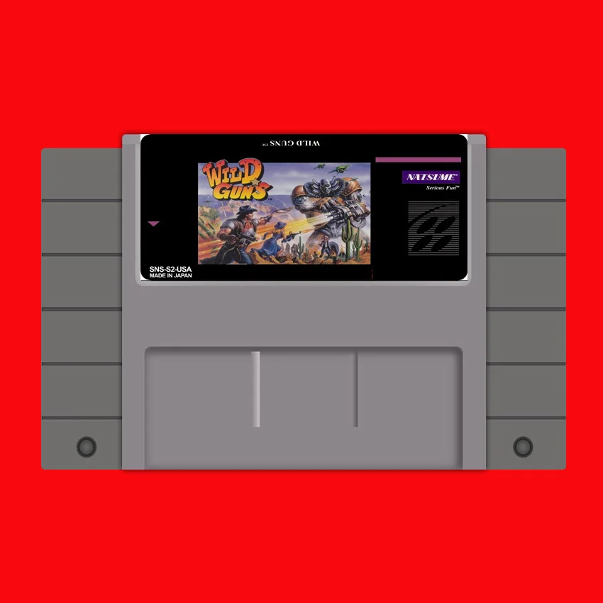 

Wild Guns 16 бит большой серый карточная игра для США NTSC игры