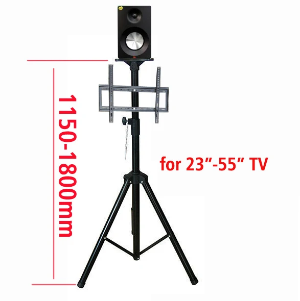 DL-PS602 1"-55" с регулировкой по высоте, 50 кг наклон ЖК-дисплей плазменный телевизор напольный штатив-Трипод стойка VESA 400X400 панель Держатель с динамик лоток