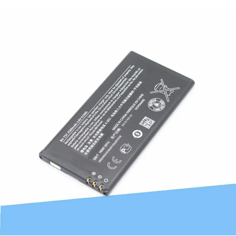 5 шт./лот 2500 мА/ч BV-T5C батарея чехлы-книжки для телефонов Microsoft Nokia Lumia 640 RM-1109 RM-1113 RM-1072