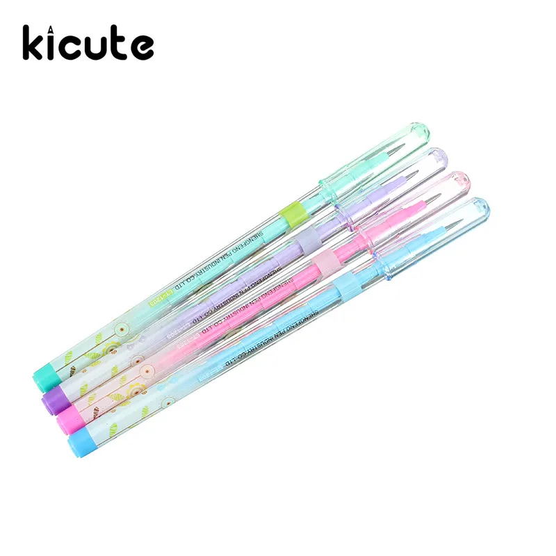 Kicute 4 шт./компл. многоцветные сменные карандаши строительный блок не заточка