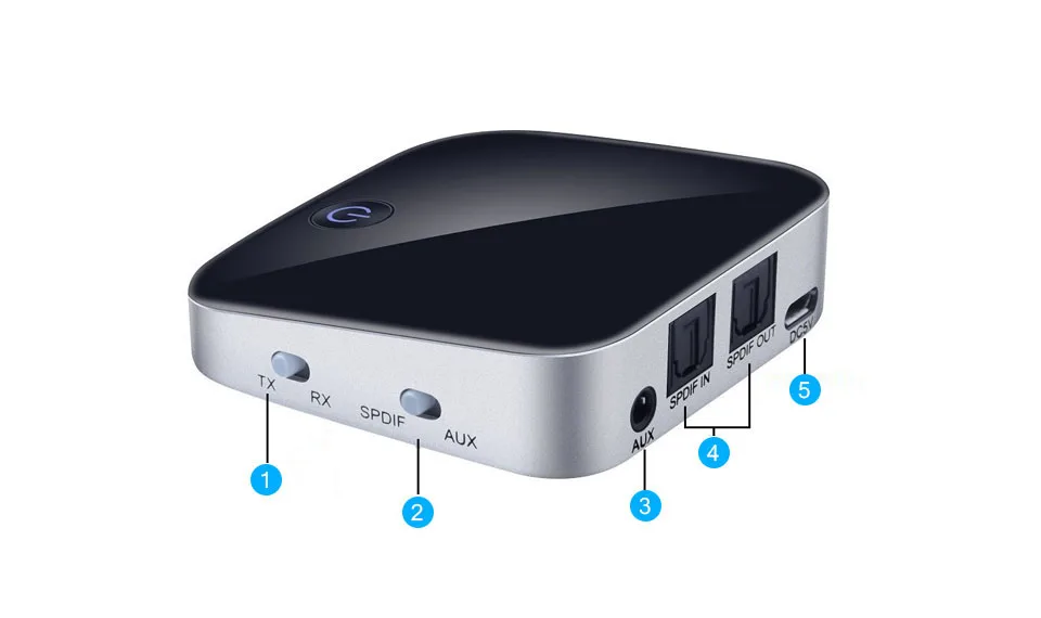 ANLUD Bluetooth передатчик и приемник 2 в 1 CSR V4.1 Wireles адаптер 3,5 мм аудио APT-X низкой задержкой для автомобиля Динамик ТВ ПК