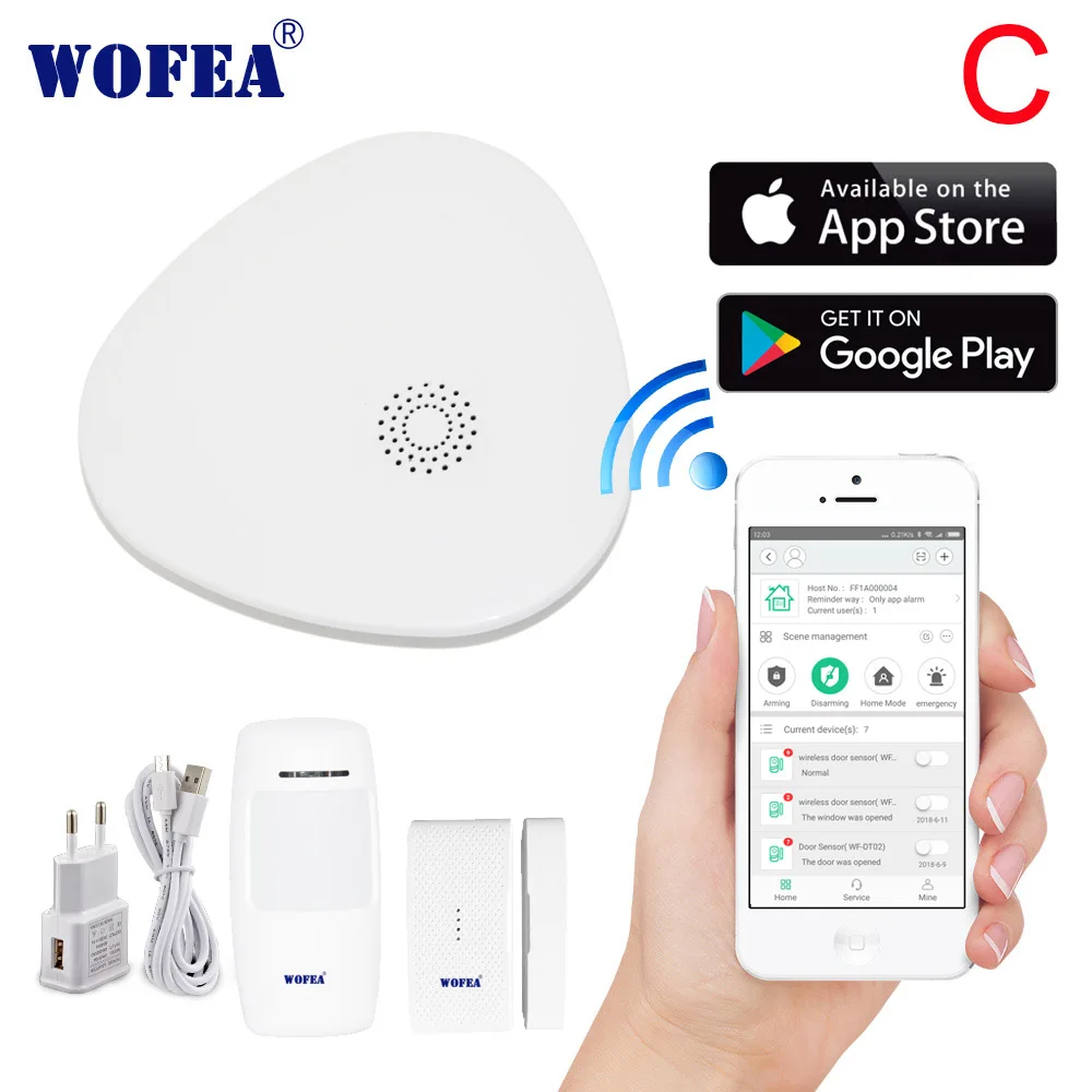 C 2,4G умный дом безопасность Домашняя безопасность Wi-Fi сигнализация Android/IOS приложение для смартфона smart host V10 - Цвет: C