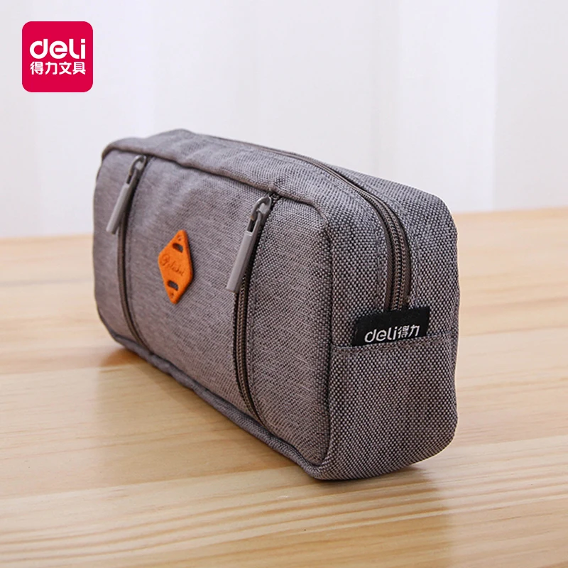 

Fabric Simple Type Pencil Bag Business Trip Soft Easy To Carry Zipper Pen Case Stationery Storage Office Man Boy School 66706