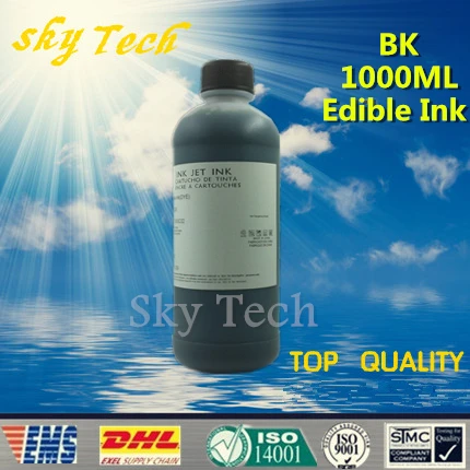 

1000ML BLACK Edible ink suit for Epson & Canon etc printer , BLACK Food Ink , cake ink, candy paper ink