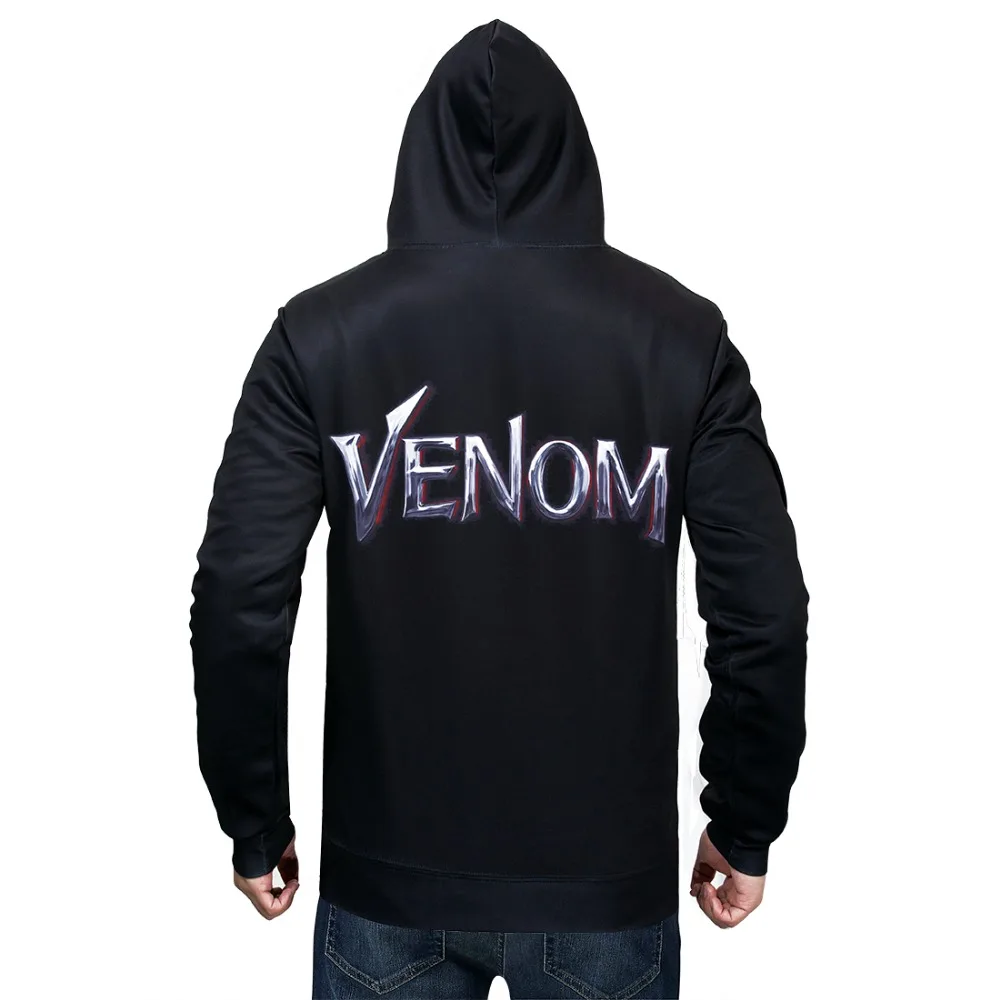 Venom Мужская толстовка горячая распродажа Повседневная Толстовка с капюшоном серия Marvel movie модный уличный пуловер с капюшоном 3D толстовки
