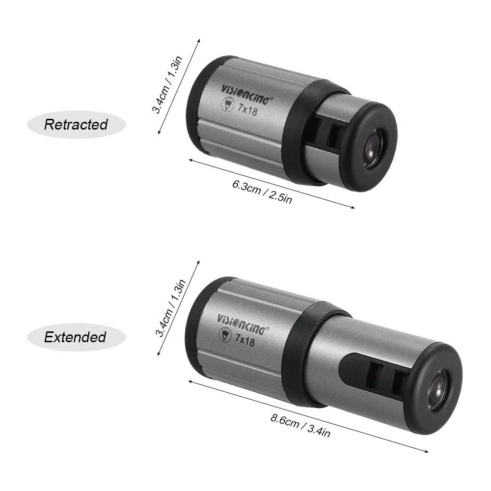 Портативный монокулярный телескоп Visionking 7x18 компактный карманный