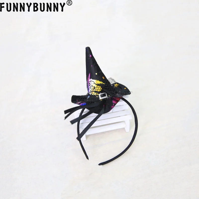 FUNNYBUNNY Хэллоуин красочный обруч для волос шляпа ведьмы модный костюм наряды
