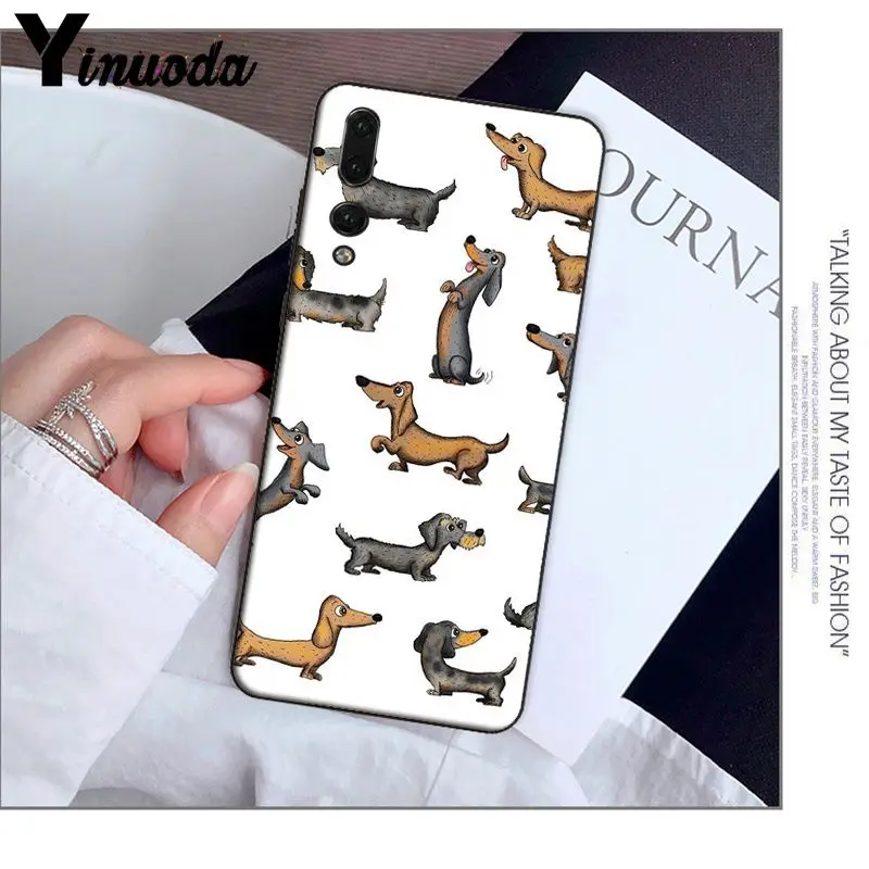 Умный чехол для телефона Yinuoda с изображением животных собак таксы Huawei Mate10 Lite P20 Pro