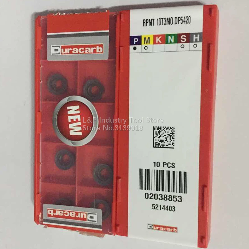 Новинка подлинные твердосплавные вставки Duracard RPMT10T3MO DP5320 DP5420 RPMT 10T3 MO токарный